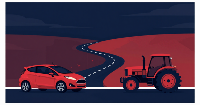 Ionia County crash injures Two near Saranac in a Ford Fiesta and farm equipment collision
